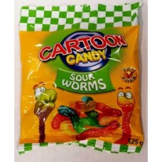 125G CART/CANDY SOUR WORMS