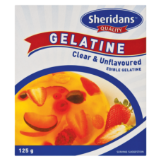125G SHERIDANS GELATINE CLEAR & UNFL