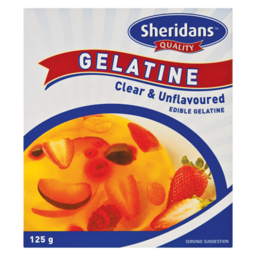 125G SHERIDANS GELATINE CLEAR & UNFL