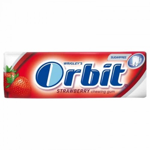 14G ORBIT STRAWBERRY SUGARFREE GUM