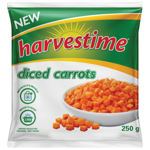 250G HARVESTIME DICED CARROTS