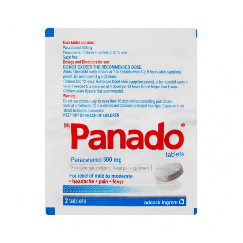 2'S PANADO PAIN TABLETS