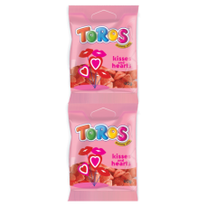 TOROS 2X40G KISSES & HEARTS GUMMY JE