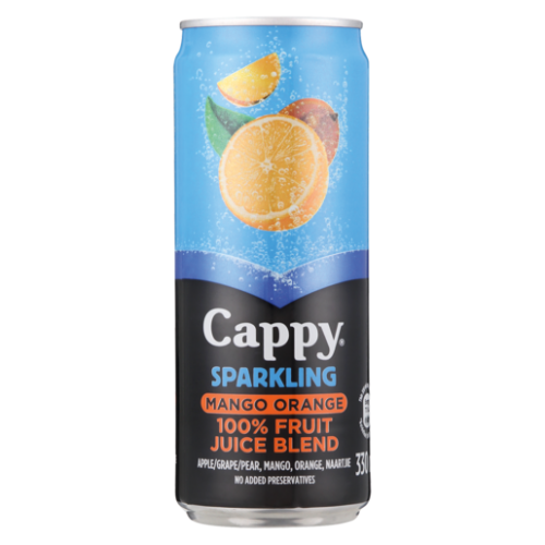 330ML CAN CAPPY SPARK MANGO ORANGE 100%