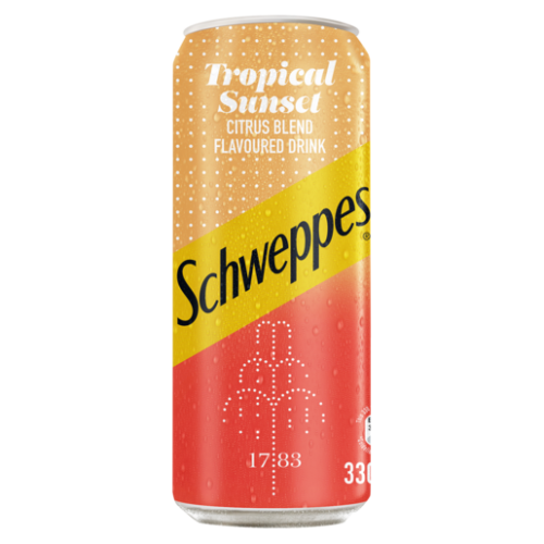 330ML CAN SCHWEPPES TROPICAL SUNSET