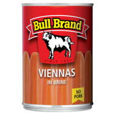 390G BULL BRAND VIENNAS IN BRINE