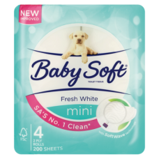 4'S BABY SOFT 2PLY FRESH WHITE MINI