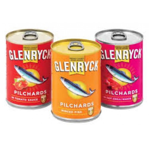 400G GLENRYCK CHILLI TOMATO PILCHARDS