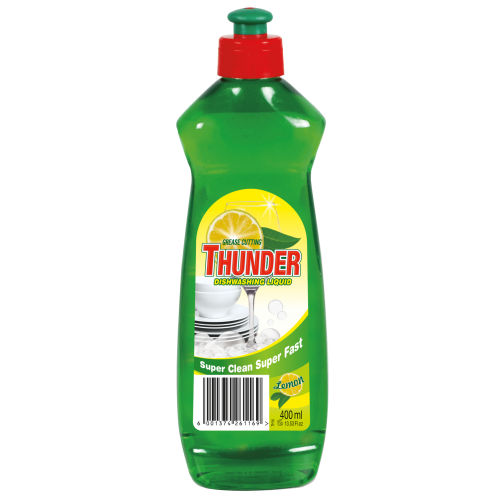 400ML THUNDER DISHWASHING LIQUID LEMON