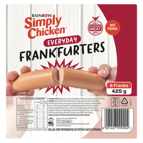 425G RAINBOW S/C FRANKFURTERS ORIGINAL