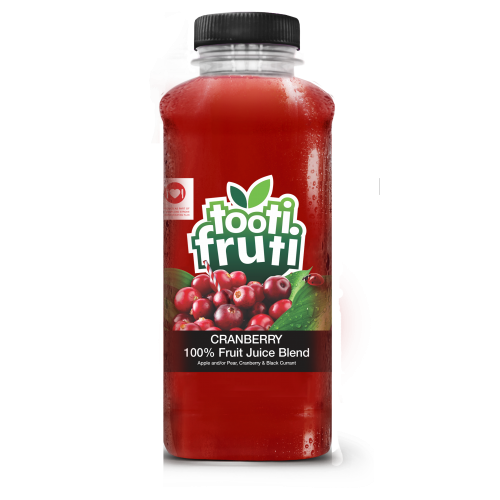 450ML TOOTI FRUTI 100% CRANBERRY