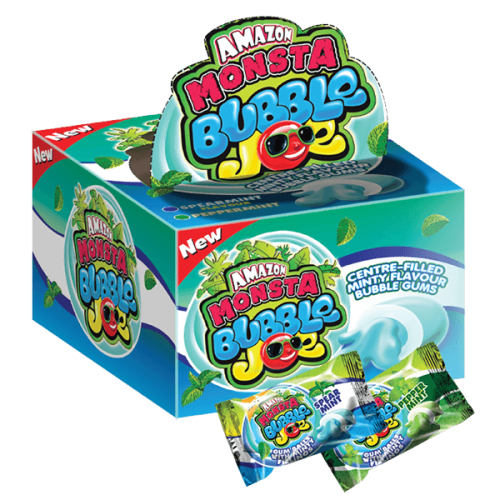 MONSTA BUBBLE JOE MINTY FILLED GUM 48 