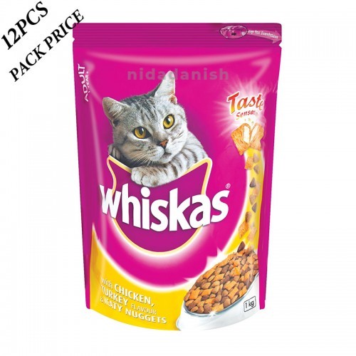 500G WHISKAS ADULT CHICKEN,TURKEY&M/