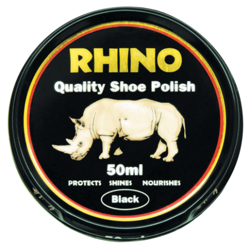 50ML RHINO BLACK SHOE POLISH