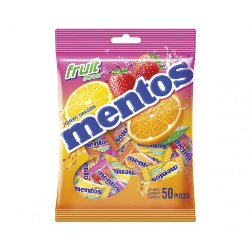 MENTOS FRUIT CHEWY DRAGEES 50'S