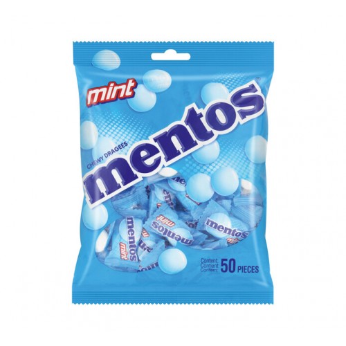 MENTOS MINT CHEWY DRAGEES 50'S
