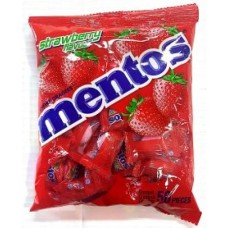 MENTOS STRAWBERRY CHEWY DRAGEES 50'