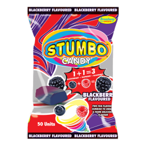 STUMBO CANDY BLACBERRY FLAVOURED 50'
