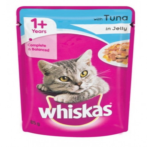 85G WHISKAS WITH TUNA IN JELLY SACHET