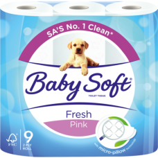 9'S BABY SOFT 2PLY FRESH PINK 350SH