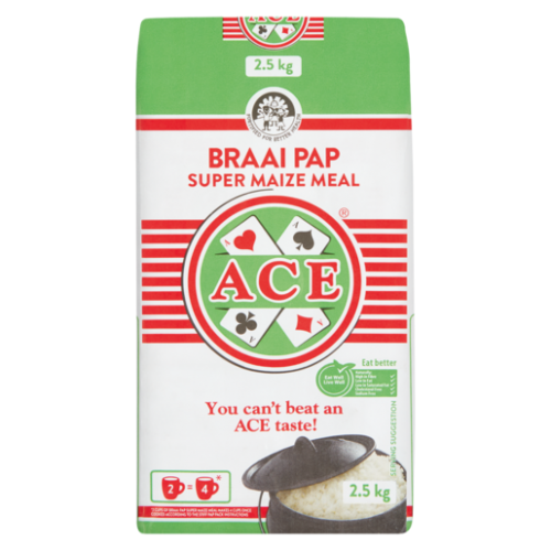ACE MAIZE MEAL 8X2.5KG BRAAIPAP