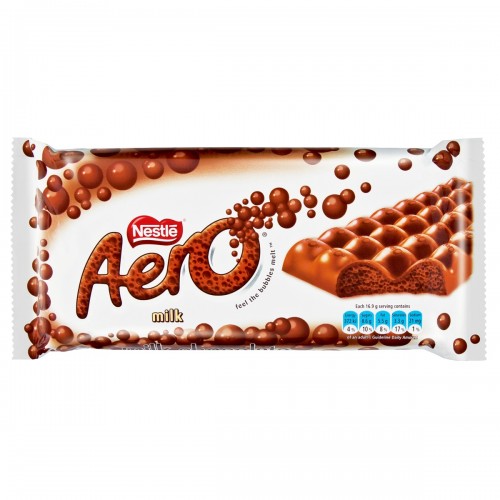 NESTLE AERO 24X135G MILK SLAB