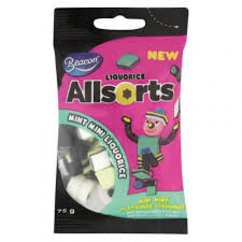 ALLSORTS 24X75G MINI LIQUORICE MINT