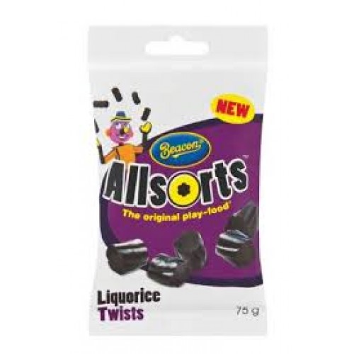 ALLSORTS 24X75G MINI LIQUORICE TWISTS