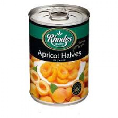 410G RHODES APRICOT HALVES IN SYRUP