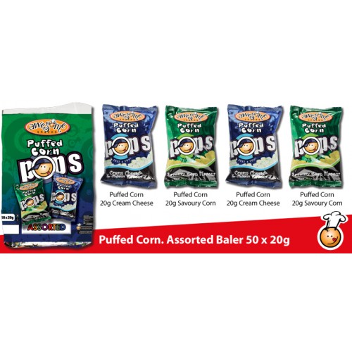 100G AWESOME SAVOURY PUFFED CORN POPS