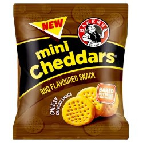 BAKERS 36X33G MINI CHEDDARS BBQ