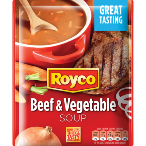 ROYCO SOUP 10X50G BEEF & VEGETABLE