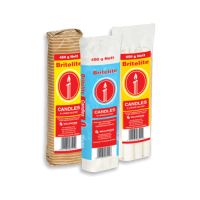 BRITELITE CANDLES 25X450G FLUTED WHITE