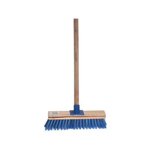 BROOM 380MM PLAT STIFF WITH STICK