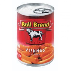 BULL BRAND 6X390G VIENNAS IN BRINE