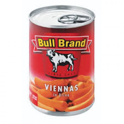 BULL BRAND 6X390G VIENNAS IN BRINE