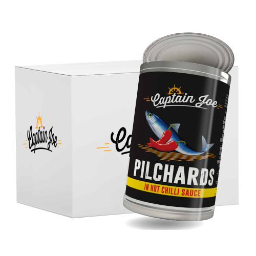 CAPTAIN JOE 12X400G PILCHARDS CHILLI SAU