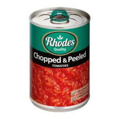 410G RHODES CHOPPED & PEELED TOMATO