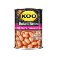 410G KOO BAKED BEANS IN CHILLI WORS FLAV