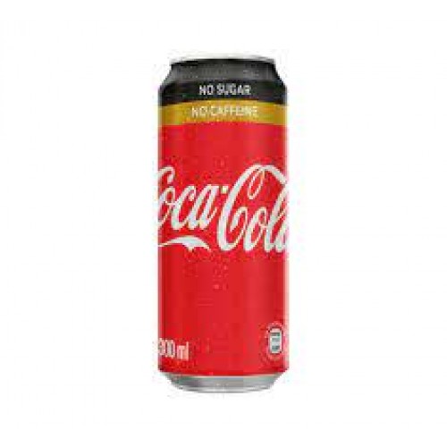 300ML CAN COKE NO CAFFEINE NO SUGAR