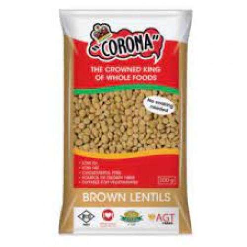 500G CORONA LENTILS BROWN WHOLE