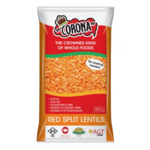 CORONA 10X500G LENTILS RED SPLIT