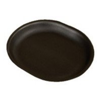 FOAM-PAK NO.2D BLACK OVAL TRAY 125PCS