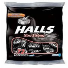 HALLS XTRA STRONG COUGH DROPS 72'S