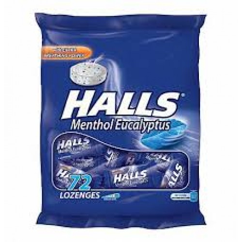 HALLS METHOLYPTUS COUGH DROPS 72'S