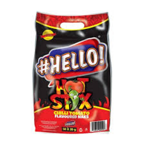 HELLO  12X100G HOT STIX CHILLI TOM NAKS