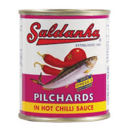 400G SALDANHA PILCHARDS IN HOT CILLI SAU