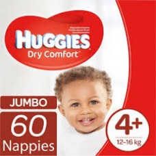 HUGGIES J/P 4 2X66'S DRY COMFORT 8-
