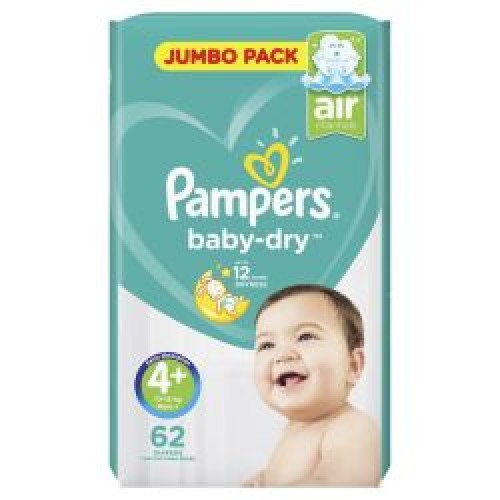 PAMPERS J/P ACTIVE NO.4+(10-15KG) MAX62&