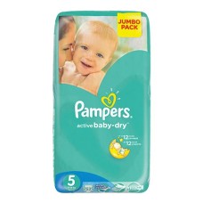PAMPERS J/P ACTIVE NO.5(11-16KG) JNR 52&